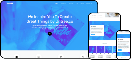 Inspire free Bootstrap 4 HTML5