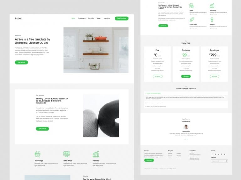 Active: Free Bootstrap 4 Template Multi-Purpose - Untree