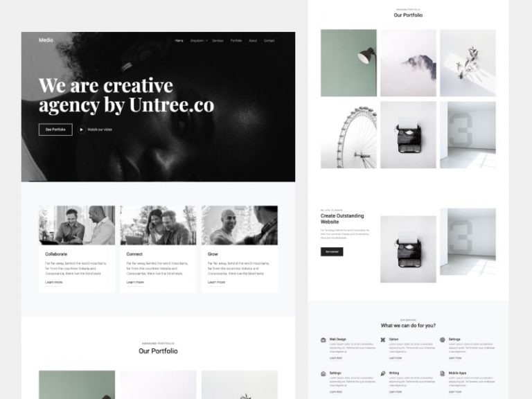 Medio - Web Design Agency Template Free Download - Untree