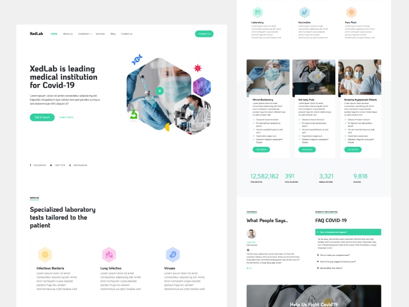 XedLab Medical Website Template Free Download Untree