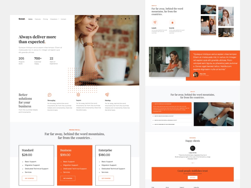 Scout Free Bootstrap Template