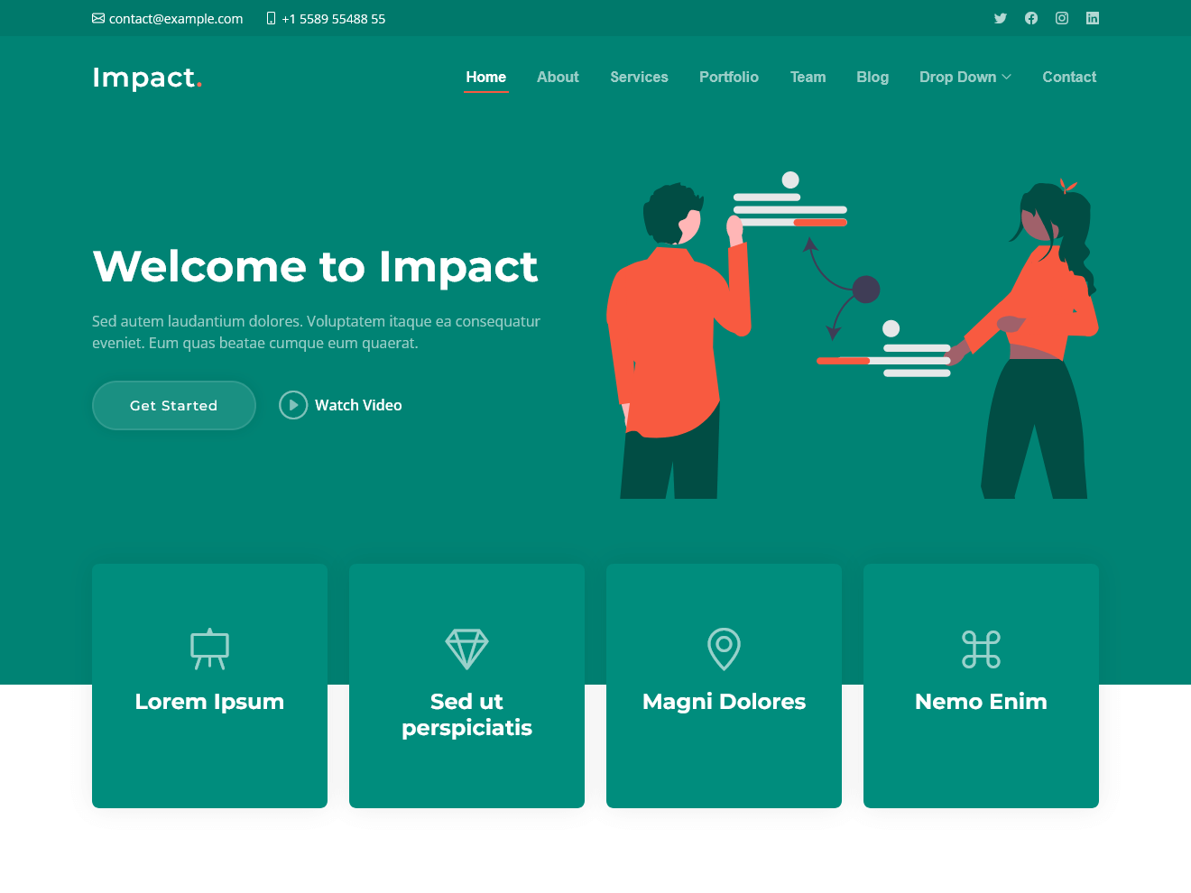 Untree.co - Impact Free Bootstrap 5 template for Agency and Startups