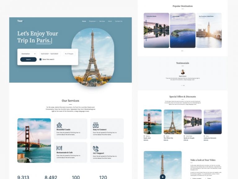 Tour Free Bootstrap Template For Travel Agency Websites - Untree