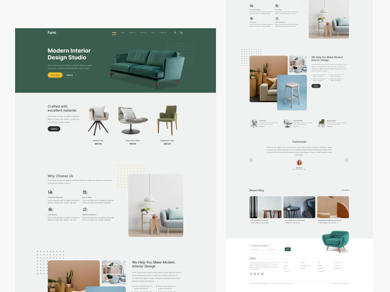 Furniture eCommerce Website Template Free Download