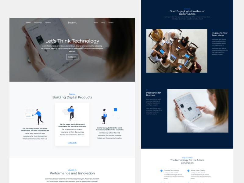 Untree.co - Invent Free Bootstrap Template for IT Solutions