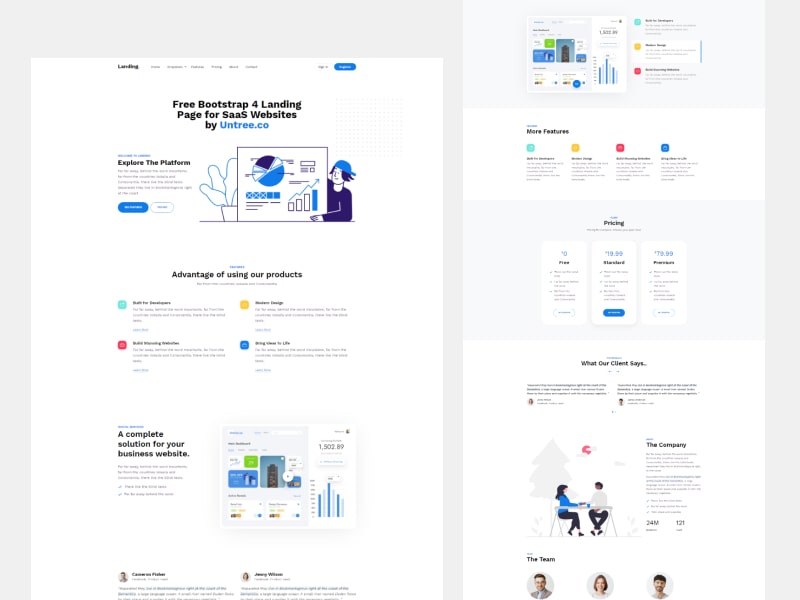 Untree.co - Landing Free Bootstrap 4 template for Landing Pages